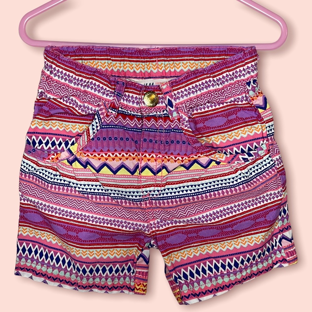 H&M Colorful Pattern Shorts with Pockets